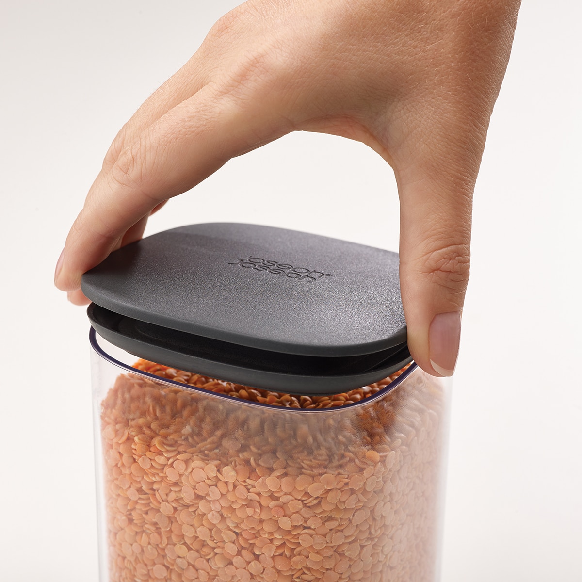 Conjunto de 3 Frascos de Cozinha com Suporte Podium Transparente-3