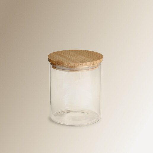 Bote de cocina con tapa de Bambú El Corte Inglés