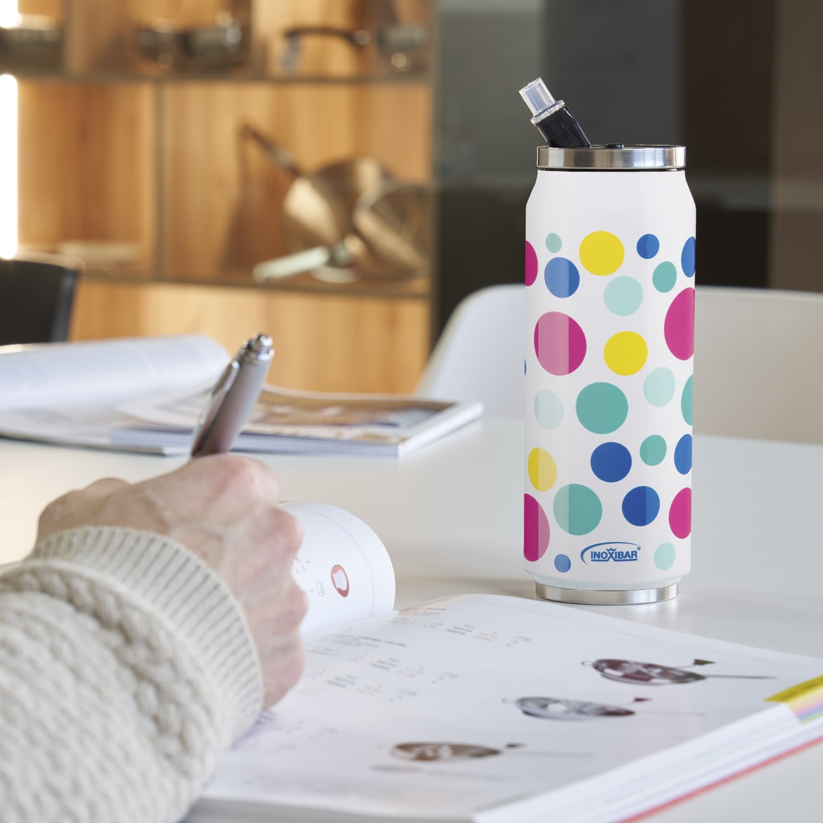 Mug térmico Thermocan Dots Inoxibar Multicolor-2
