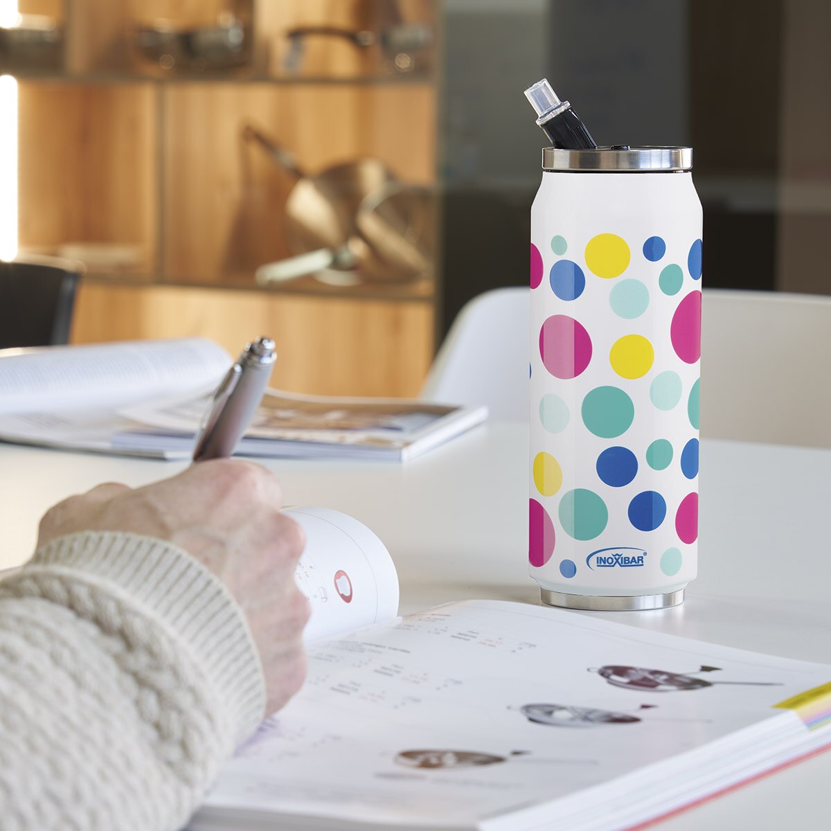 Mug térmico 280 ml Thermocan Dots Inoxibar Multicolor-2