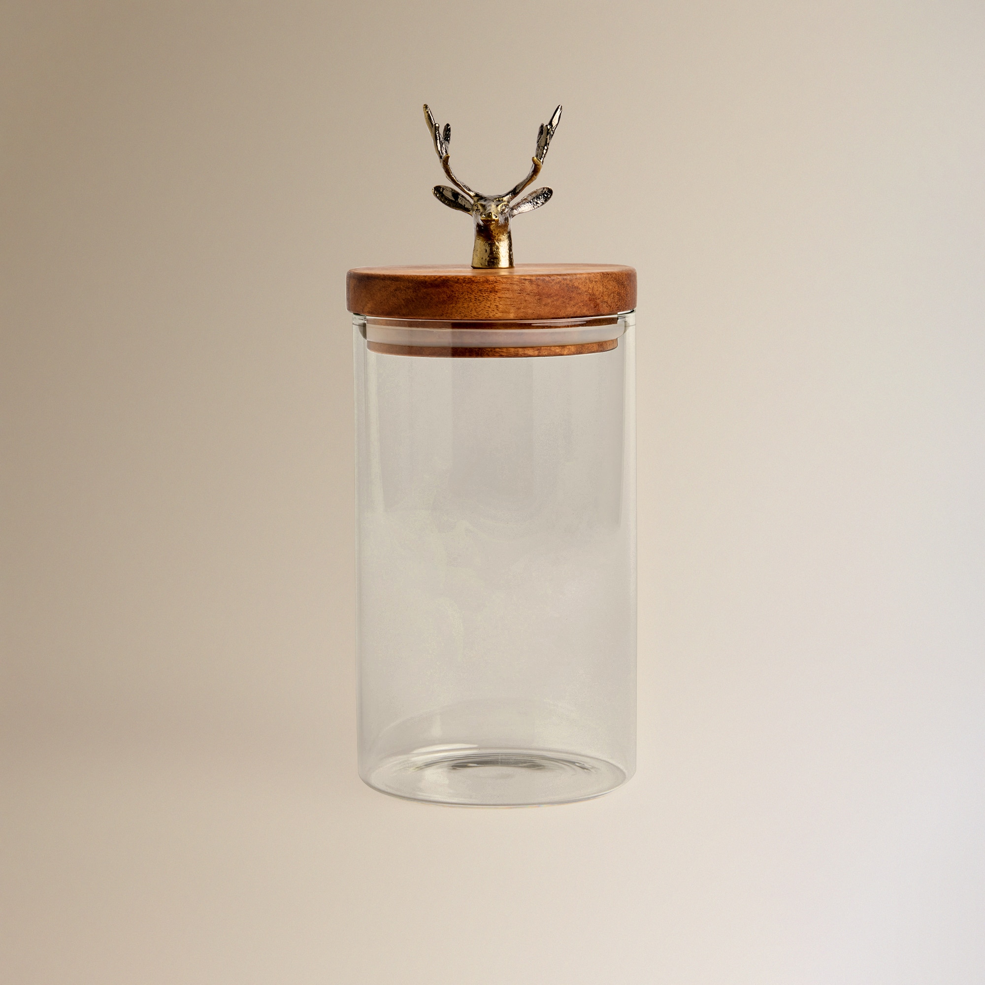 Frasco de Cozinha Veado Natal Transparente-1