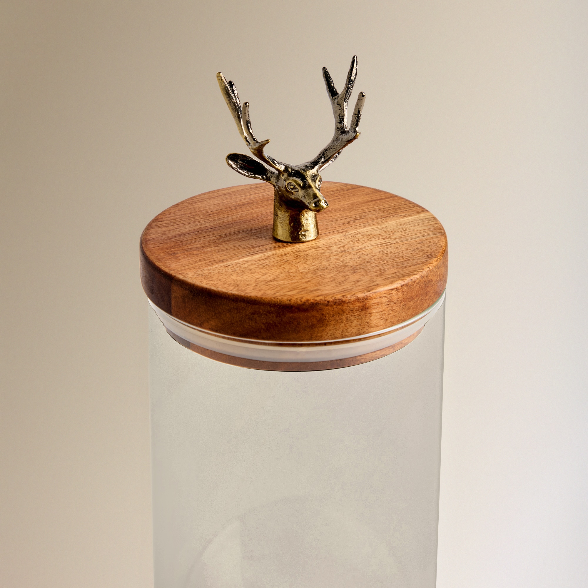 Frasco de Cozinha Veado Natal Transparente-2