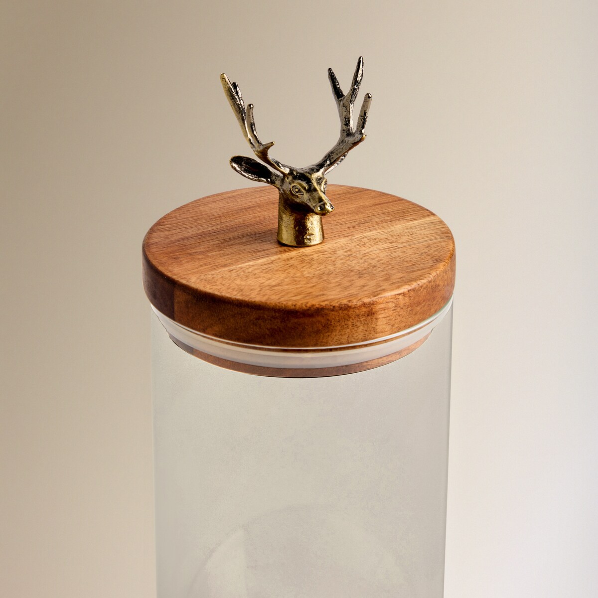 Frasco de Cozinha Veado Natal Transparente-2