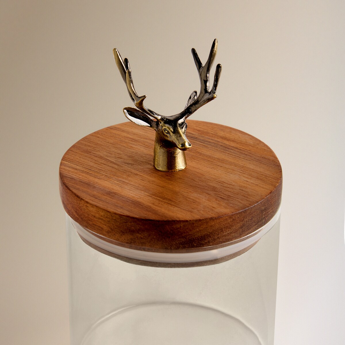 Frasco de Cozinha Veado Natal Transparente-2