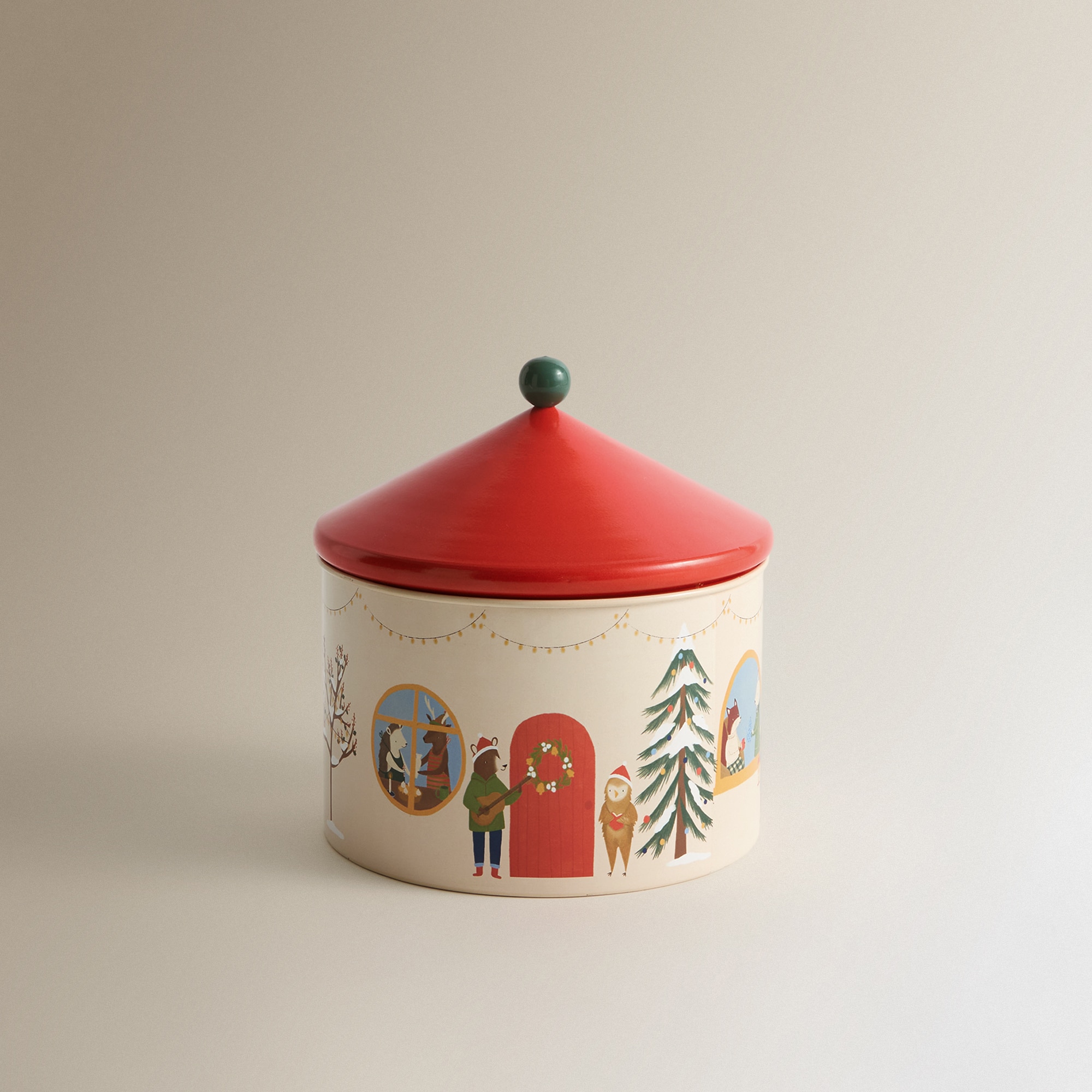 Caixa de Bolachas Winter Joy Natal Creme-1