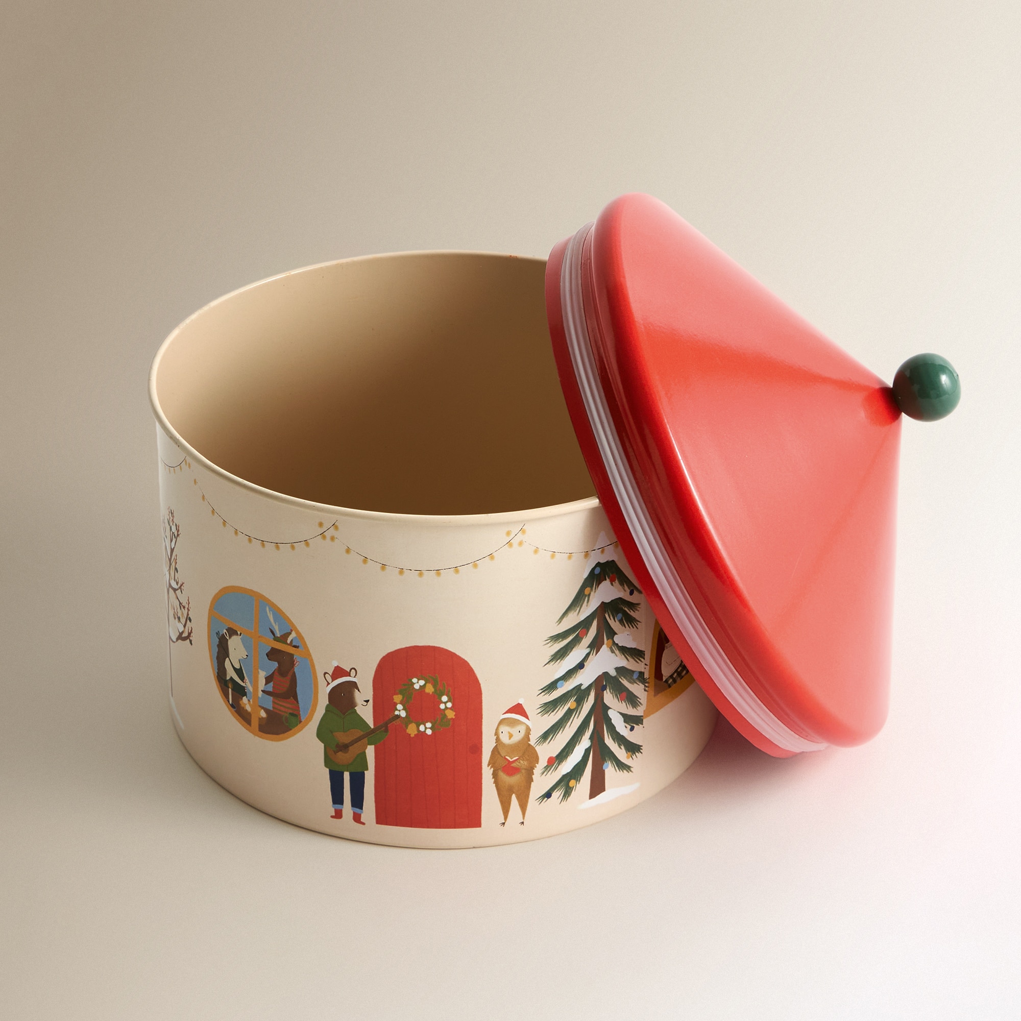 Caixa de Bolachas Winter Joy Natal Creme-2