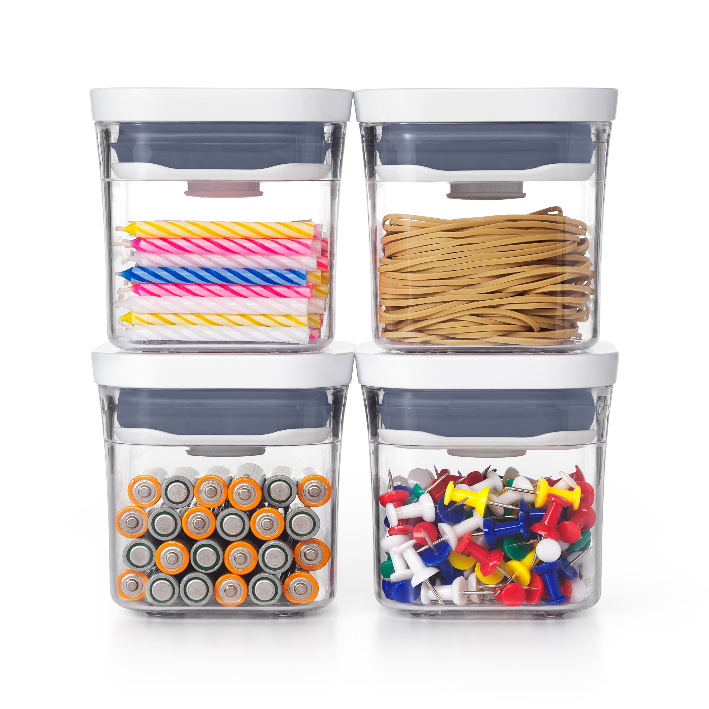 Conjunto de 4 Frascos Herméticos de 0,2 Litros Mini POP 2.0 Cinzento-5
