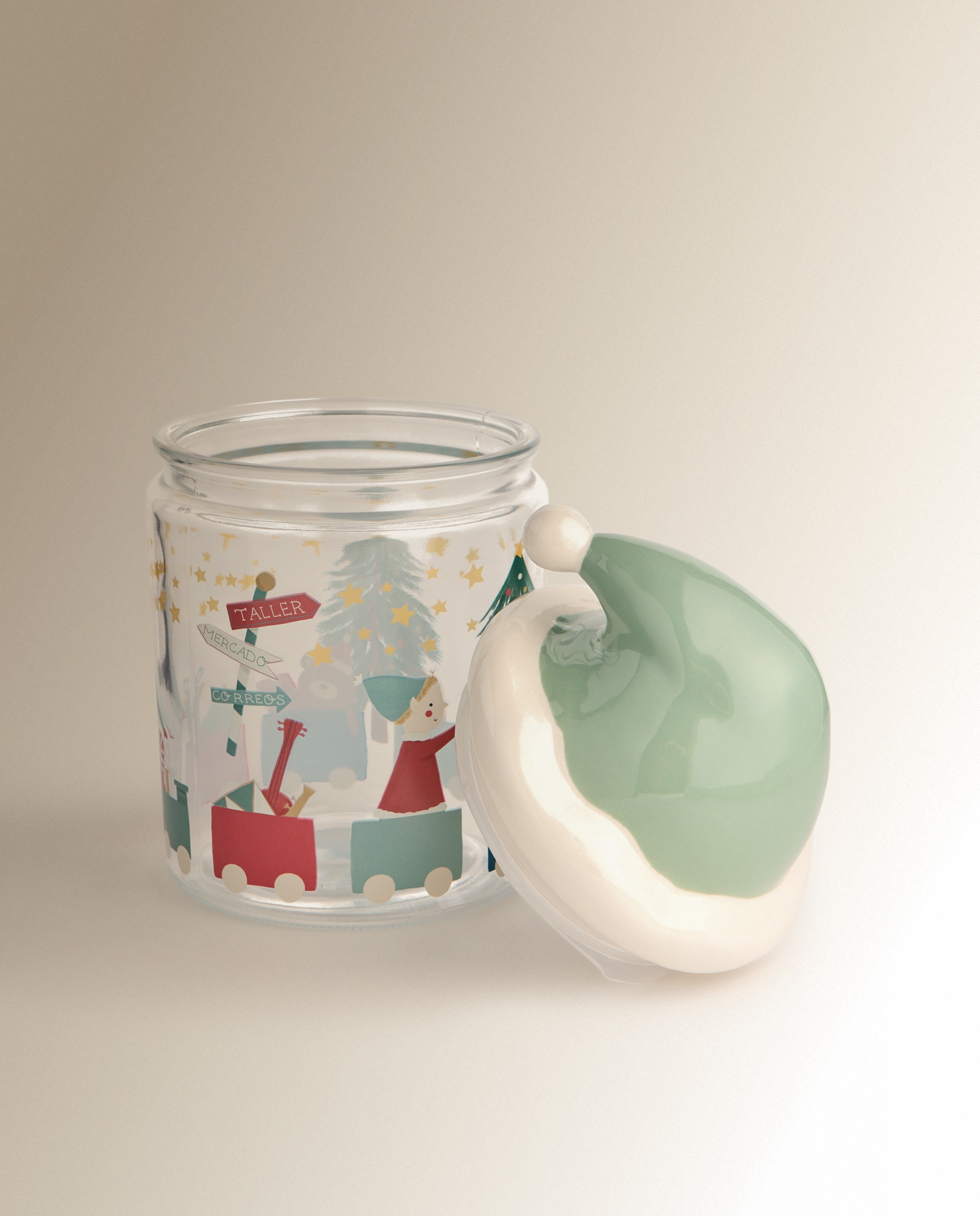 Bote de vidrio Elfo Mini Xmas Navidad - Multicolor Multicolor-2