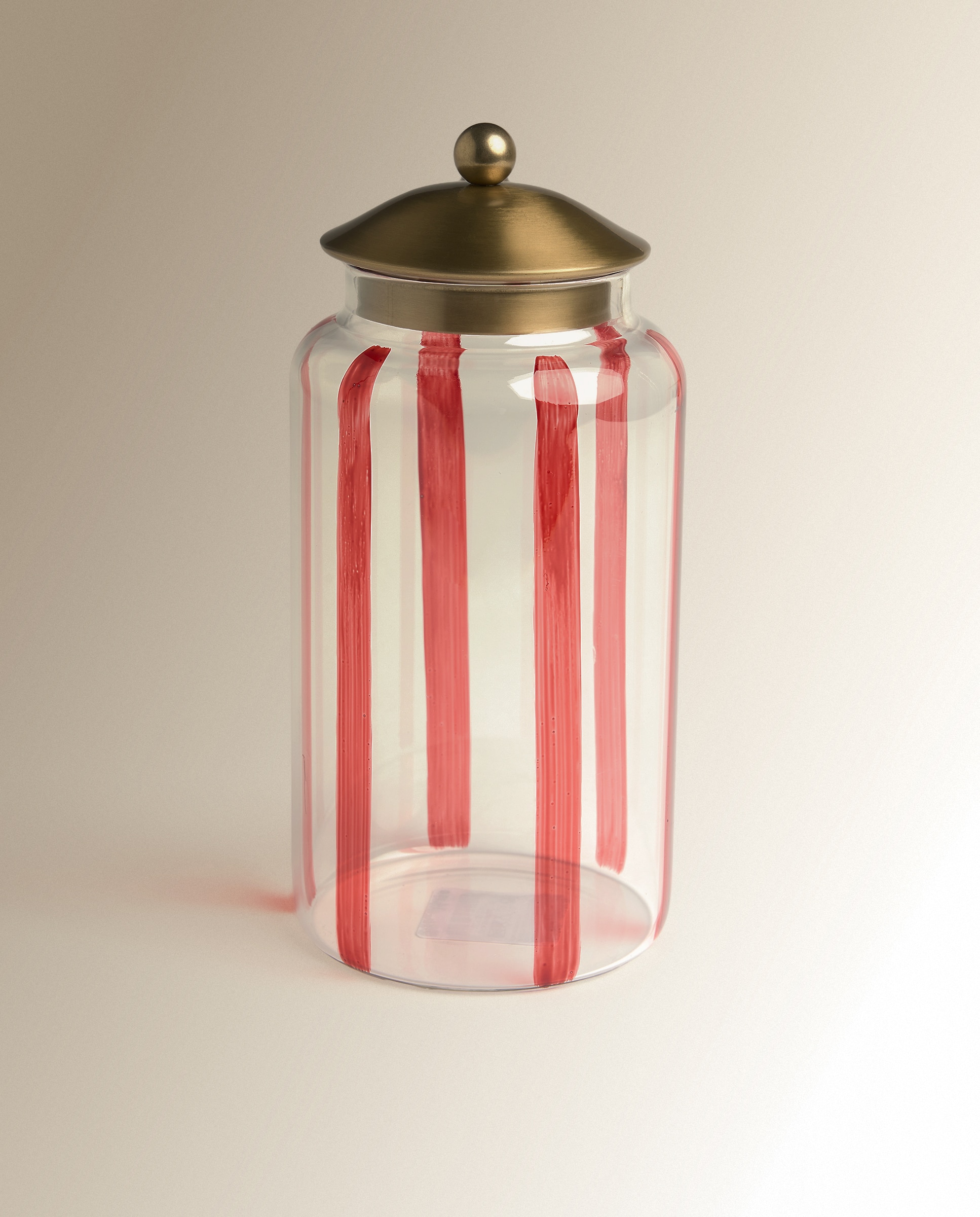Imagen 0 de Bote de vidrio Rayas Navidad Transparente