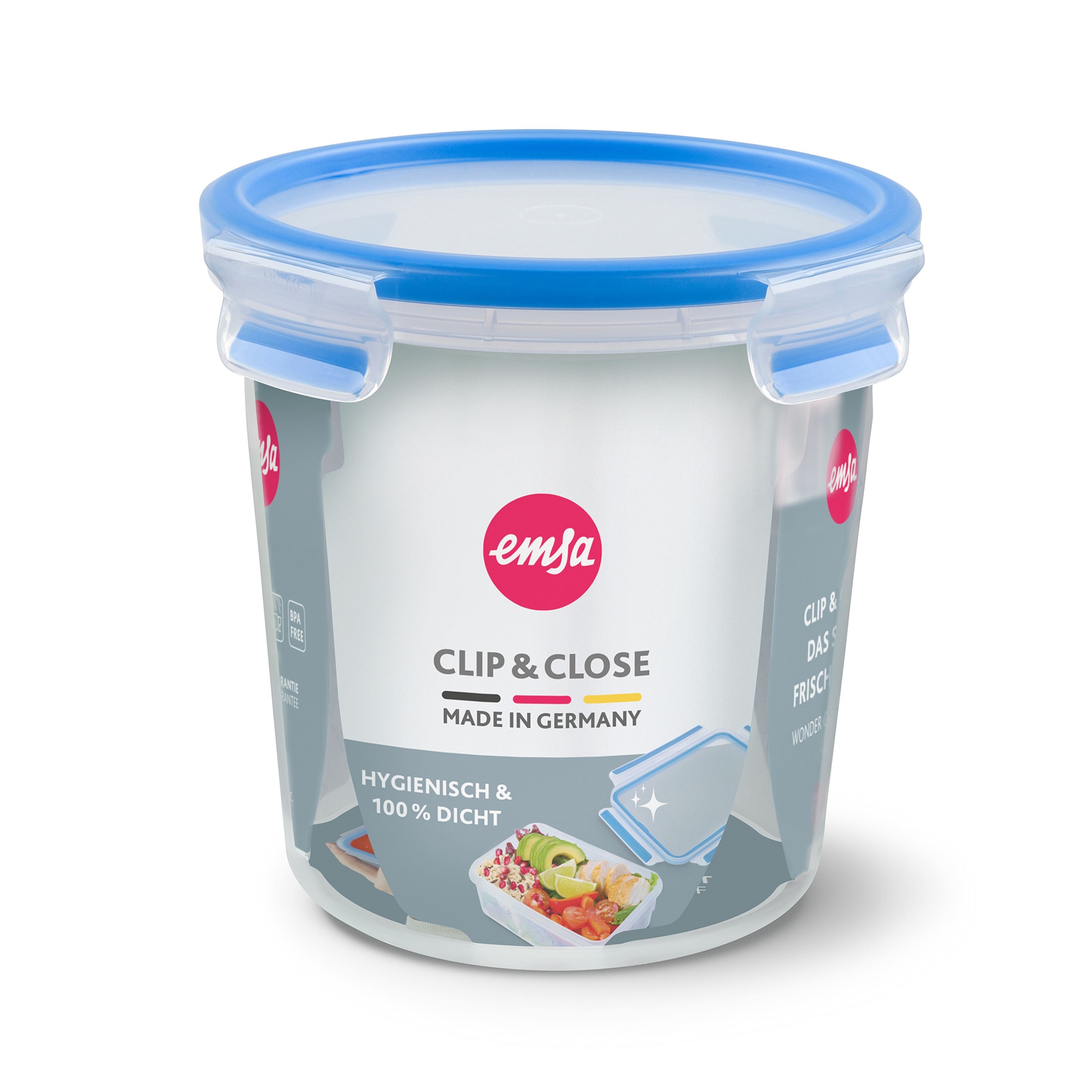 Imagem 0 de Recipiente hermético redondo alto Clip & Close Emsa