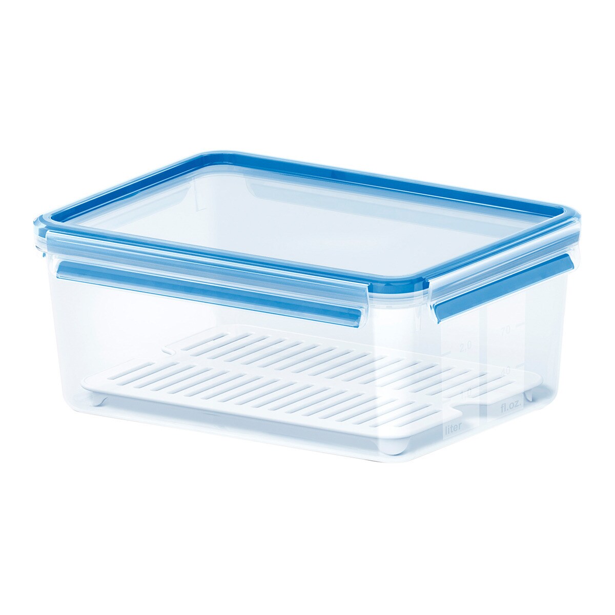 Recipiente hermético com grelha escorredora Clip & Close Emsa Transparente-2
