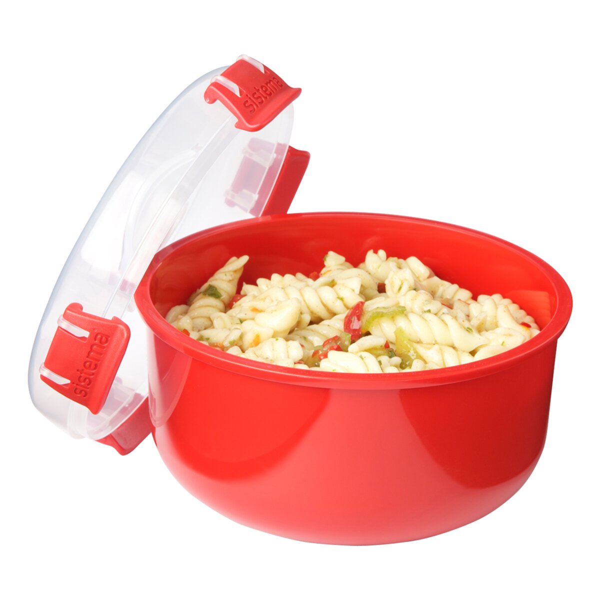 Recipiente hermético redondo para micro-ondas Microwave Vermelho-3