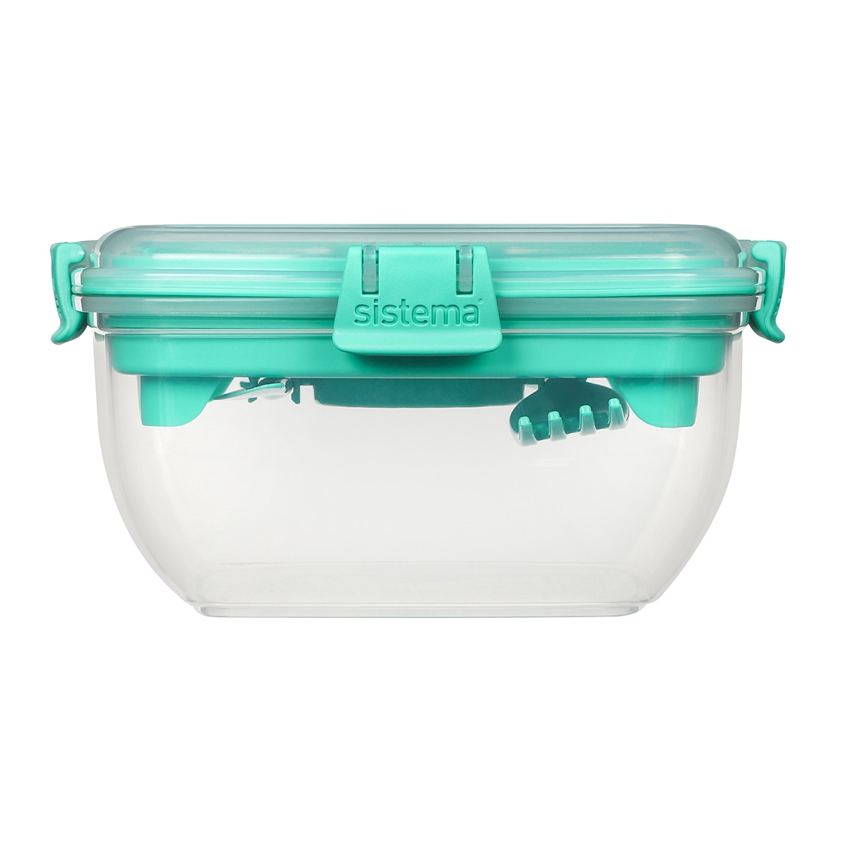 Recipiente Hermético Quadrado para Saladas To Go Verde-3
