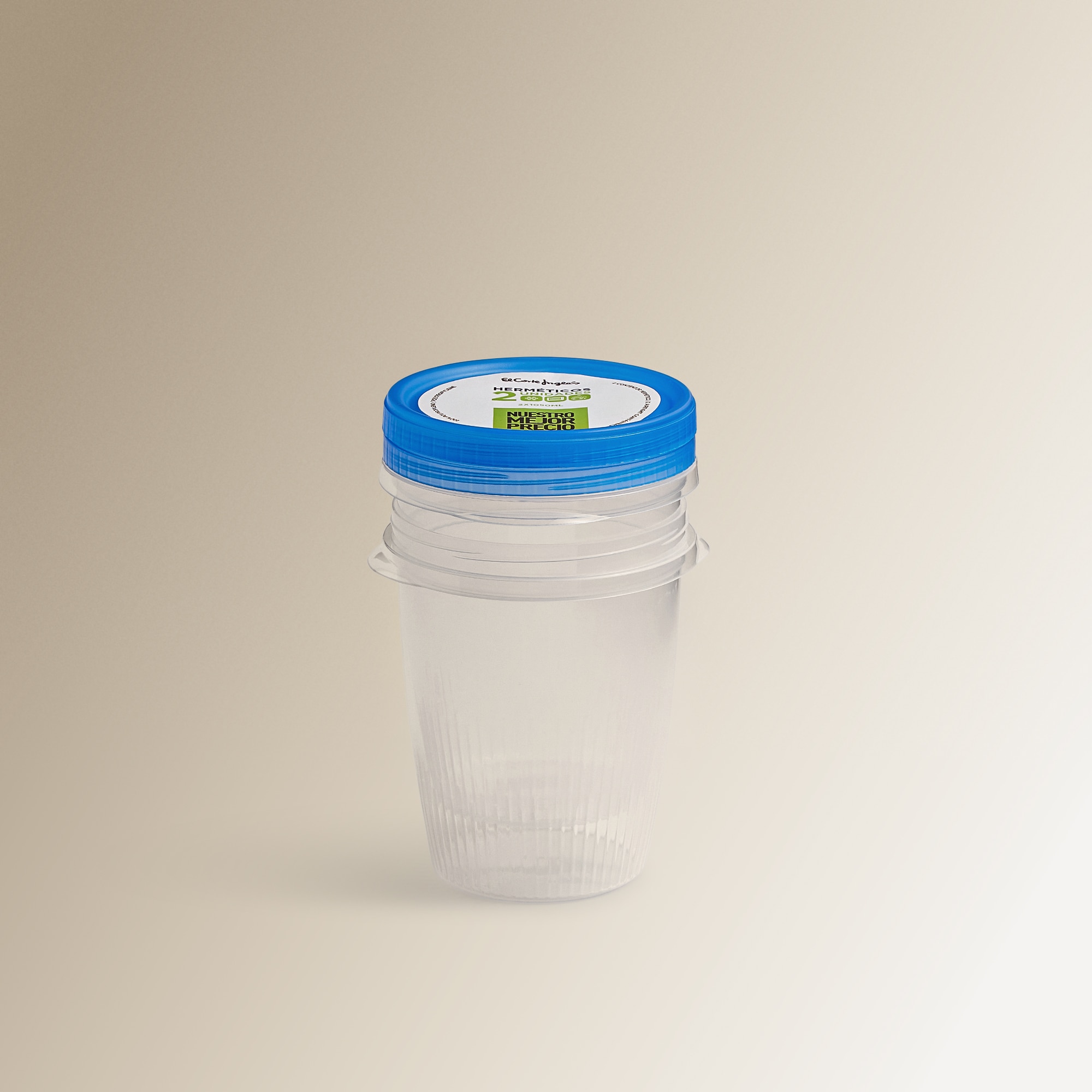 Set de 2 botes con rosca Nuestro Mejor Precio - El Corte Inglés Transparente-3