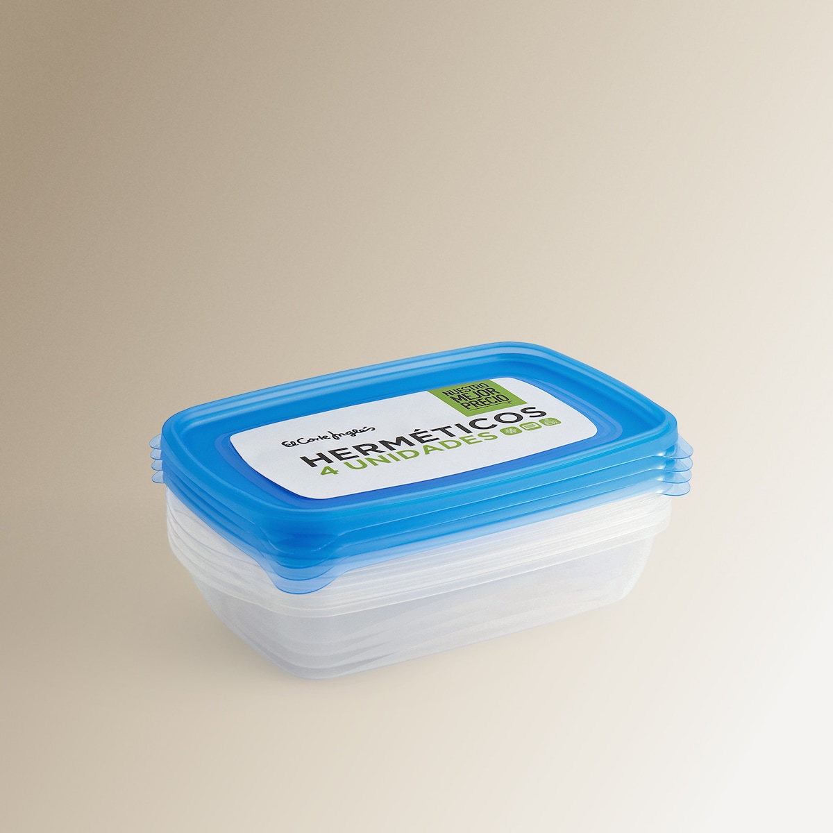 Set de 4 herméticos Nuestro Mejor Precio - El Corte Inglés Azul-5