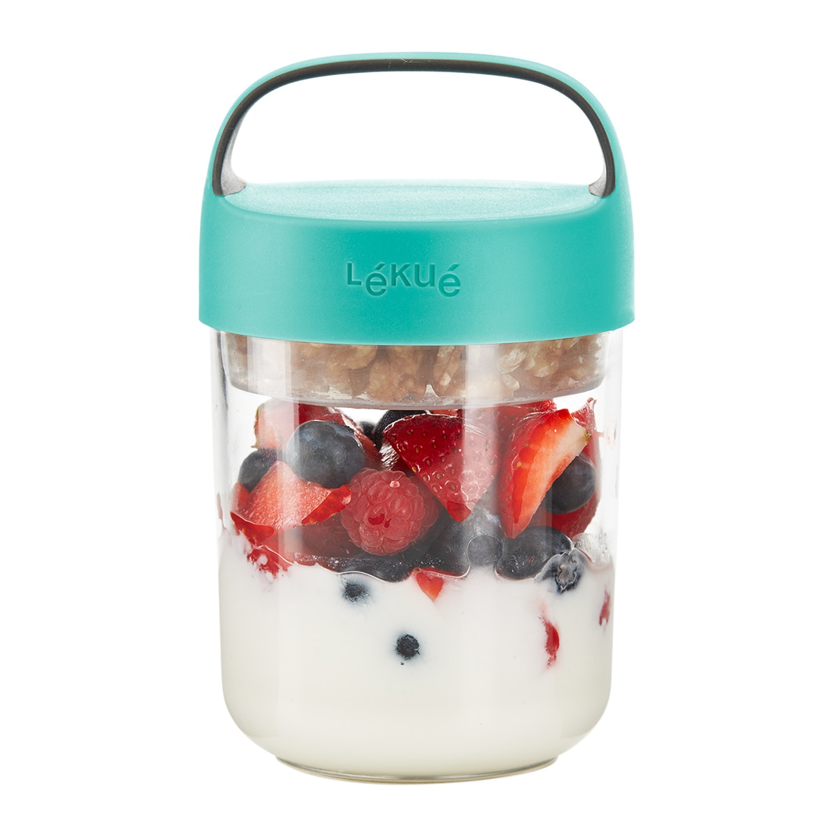 Recipiente de comida Jar To Go Lékué Turquesa-2