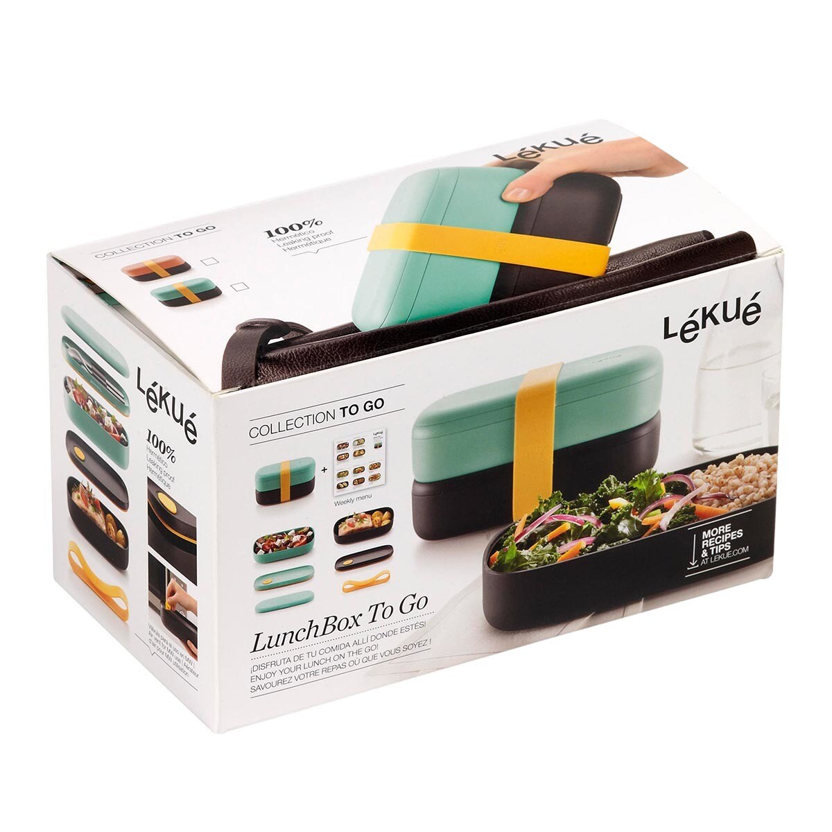 Recipiente para Comida LunchBox To Go Turquesa-6