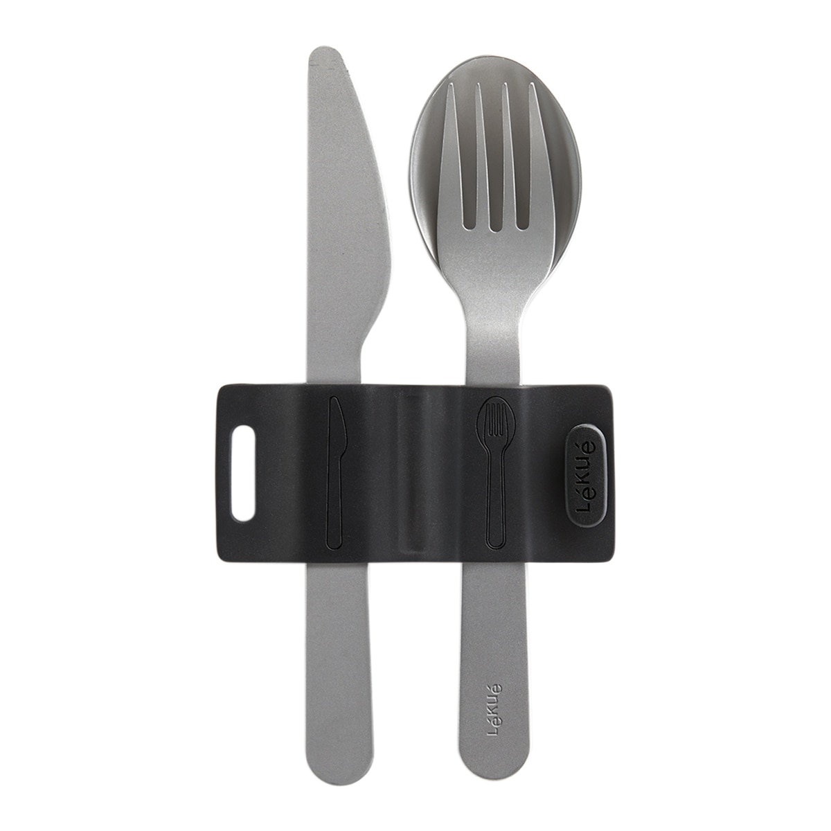 Conjunto de 3 talheres To Go Lékué Aço-1
