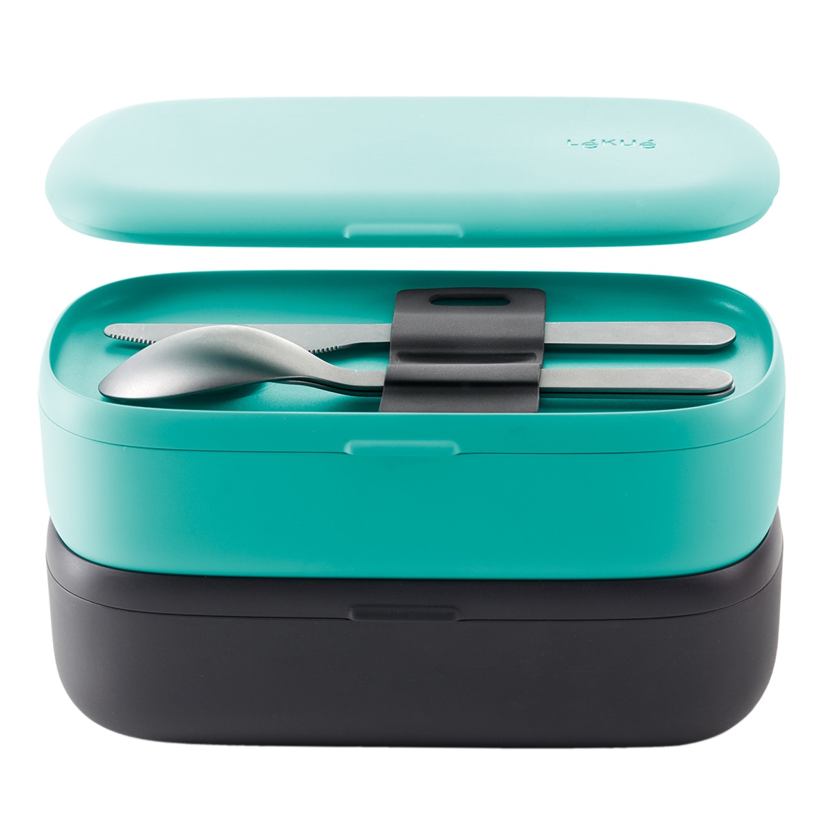 Conjunto de 3 talheres To Go Lékué Aço-5