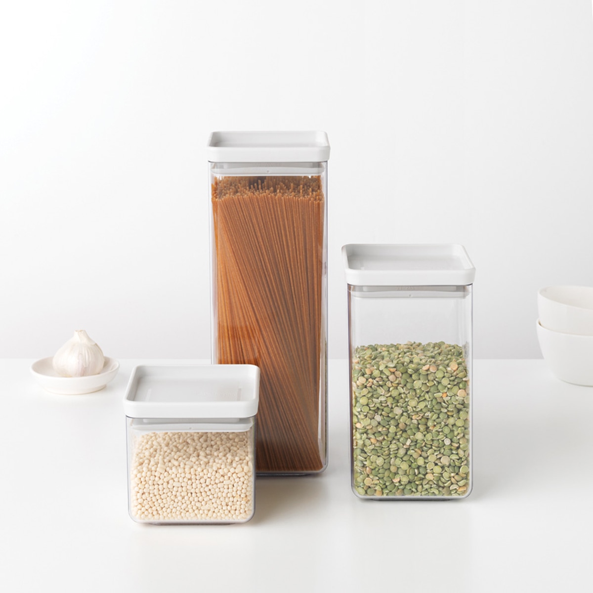 Frasco Empilhável Tasty+Brabantia Cinzento-claro-4