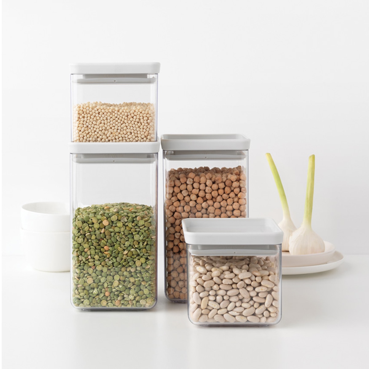 Frasco Empilhável Tasty+Brabantia Cinzento-claro-5