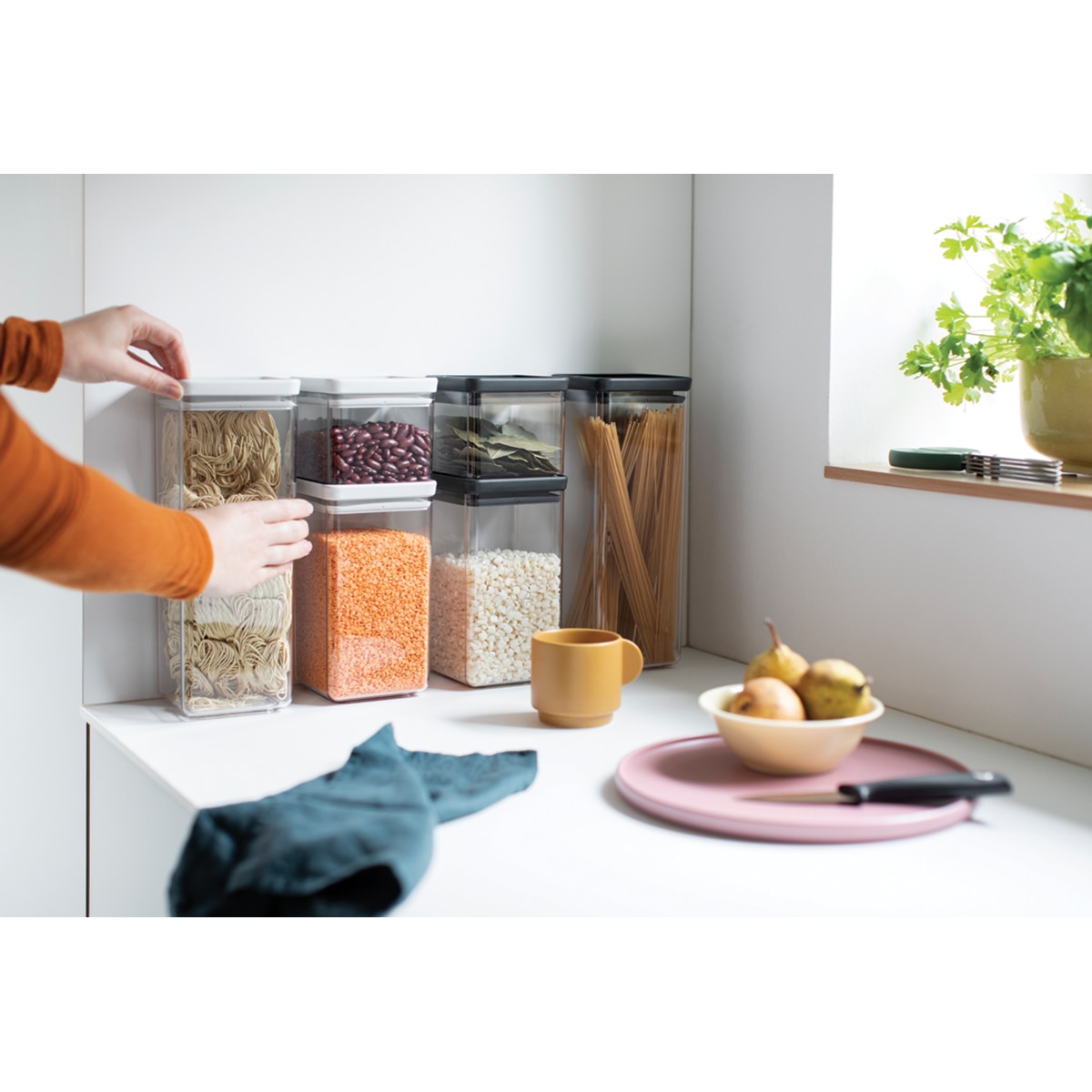 Frasco Empilhável Tasty+Brabantia Cinzento-claro-9