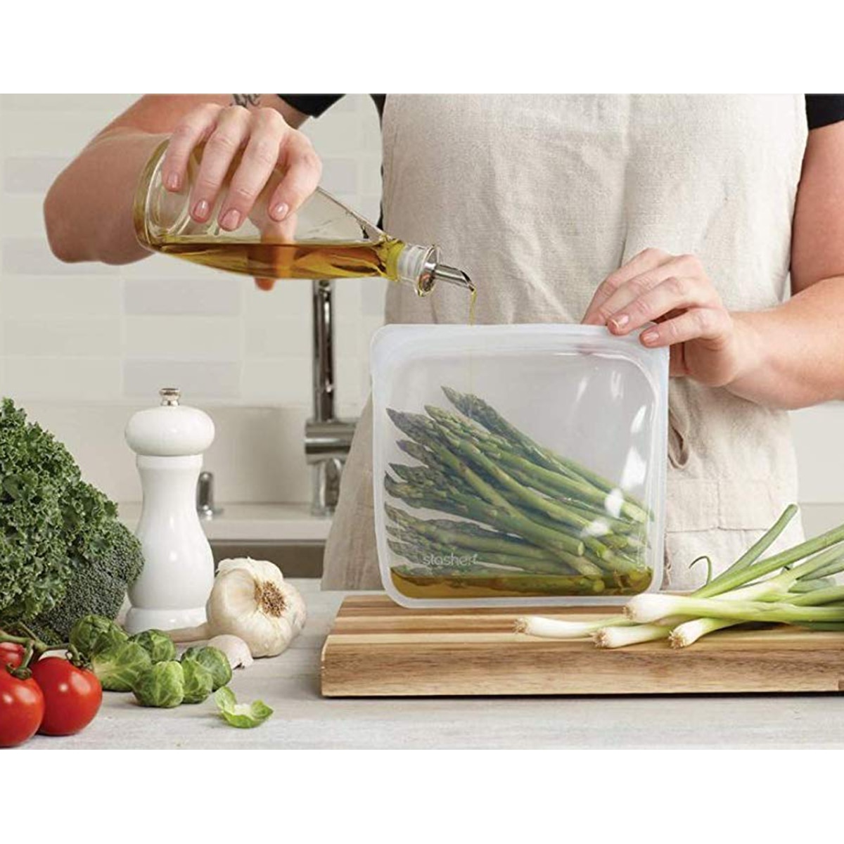 Bolsa reutilizável Transparente-4