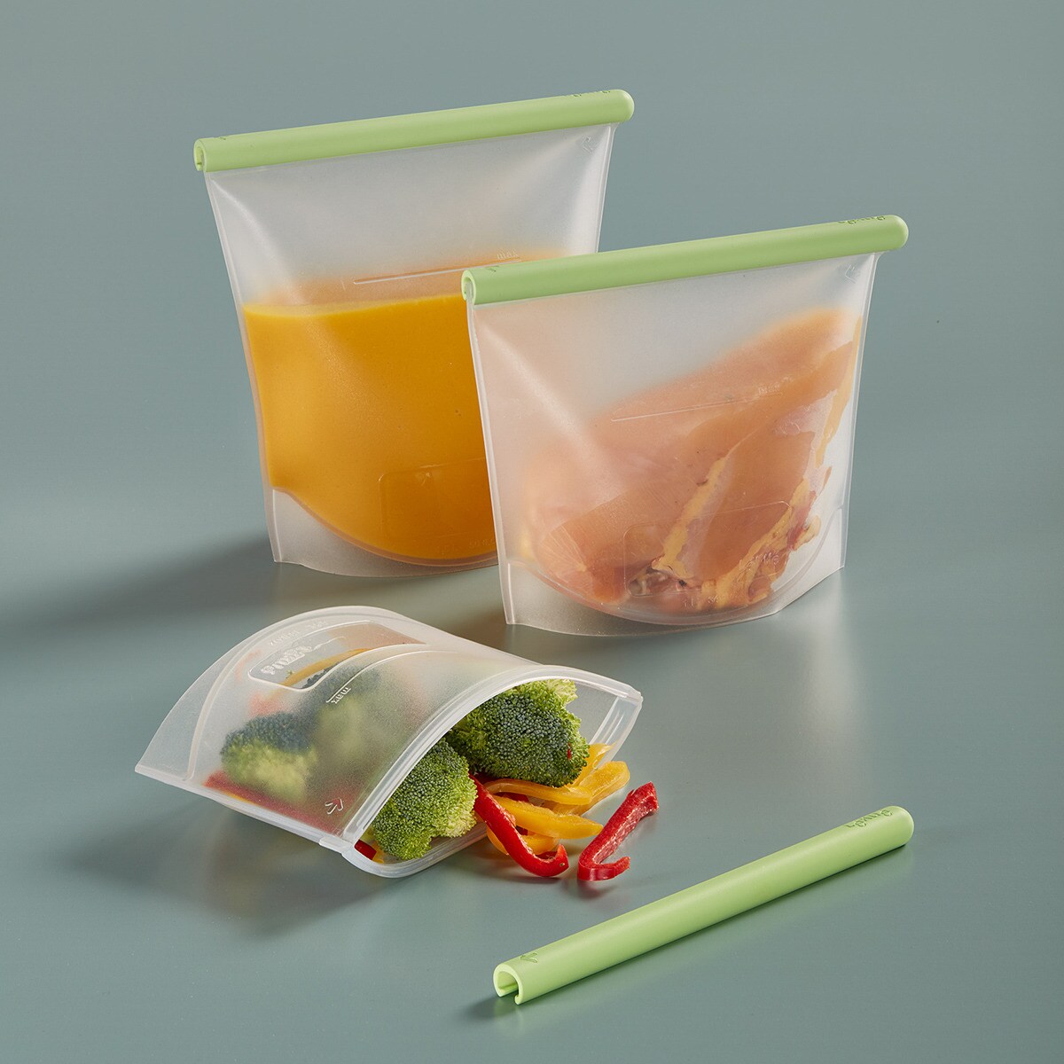 Bolsa reutilizável de silicone Reduce & Reuse Transparente-5