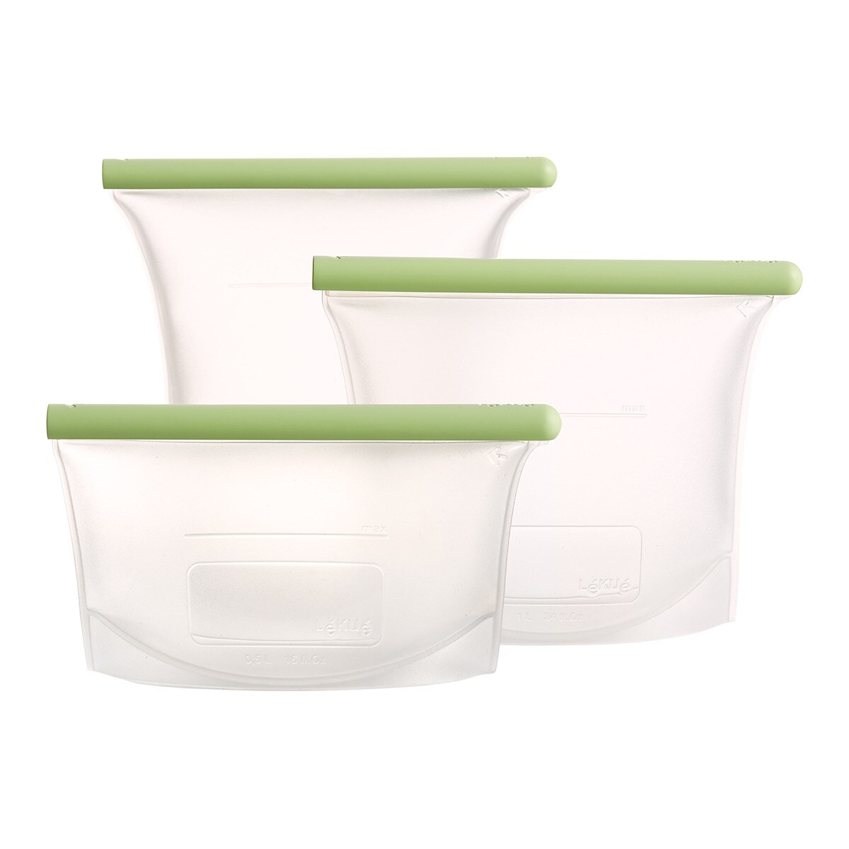 Bolsa reutilizável de silicone Reduce & Reuse Transparente-6