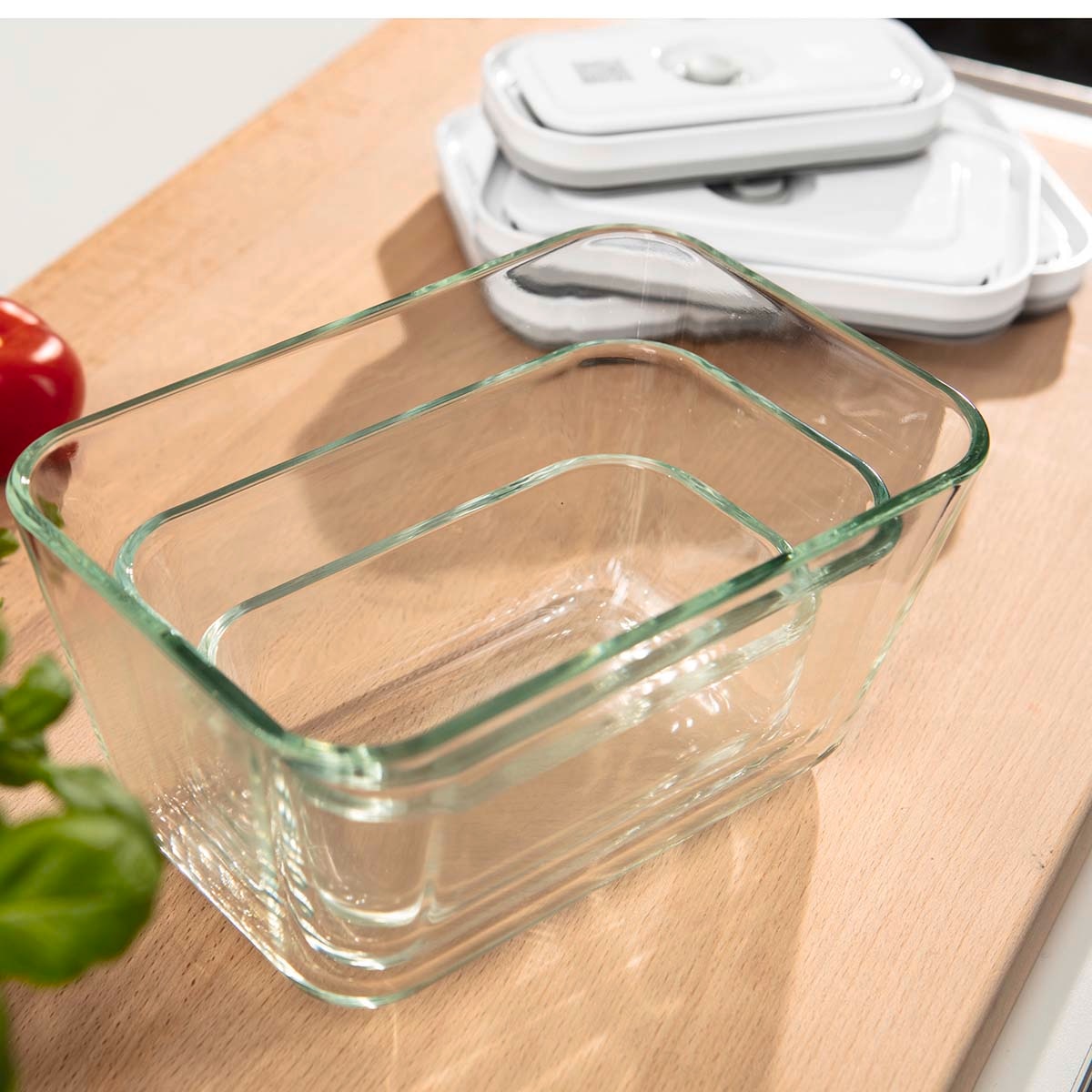 Conjunto de 3 Recipientes a Vácuo Fresh & Save de Vidro Transparente-3