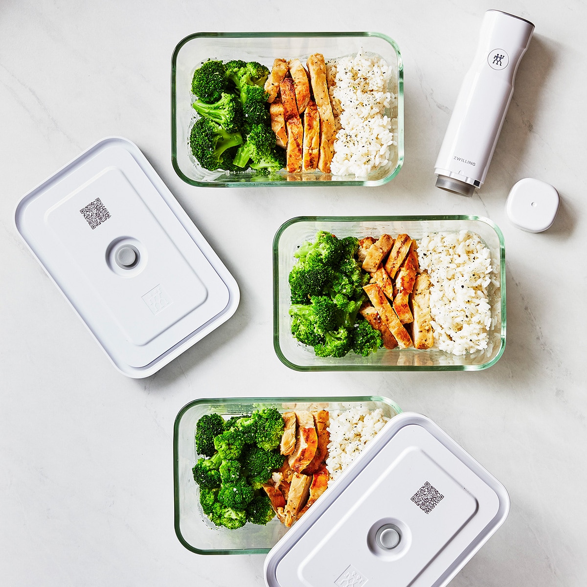 Set de vacío 7 piezas de plástico Fresh & Save Zwilling Blanco Blanco-6