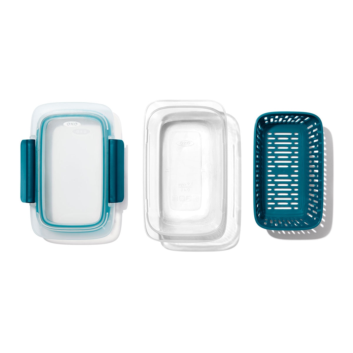 Recipiente Hermético com Escorredor Pre&Go Transparente-2