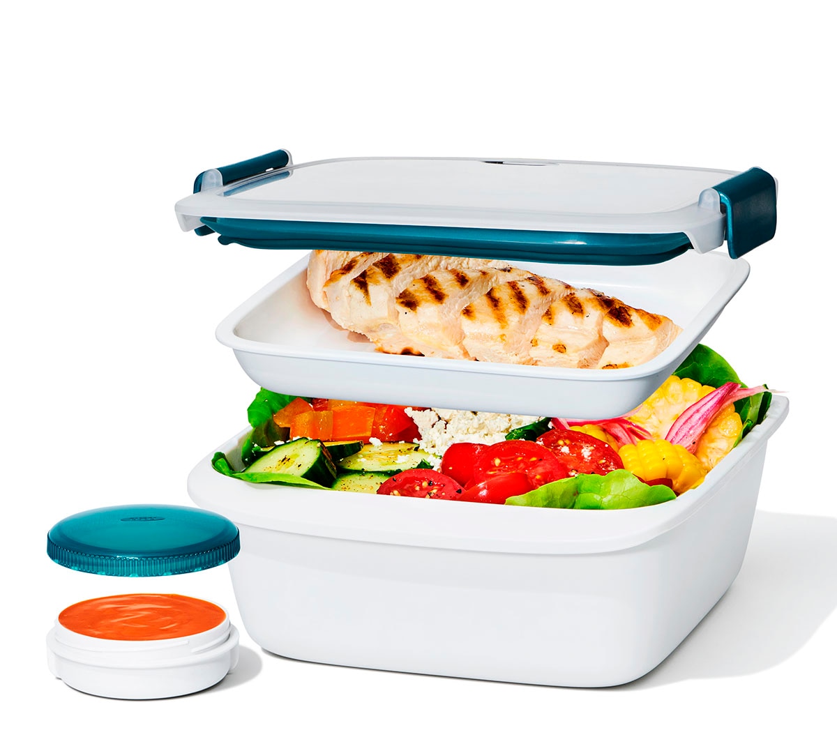 Recipiente Hermético para Saladas Pre&Go Transparente-4