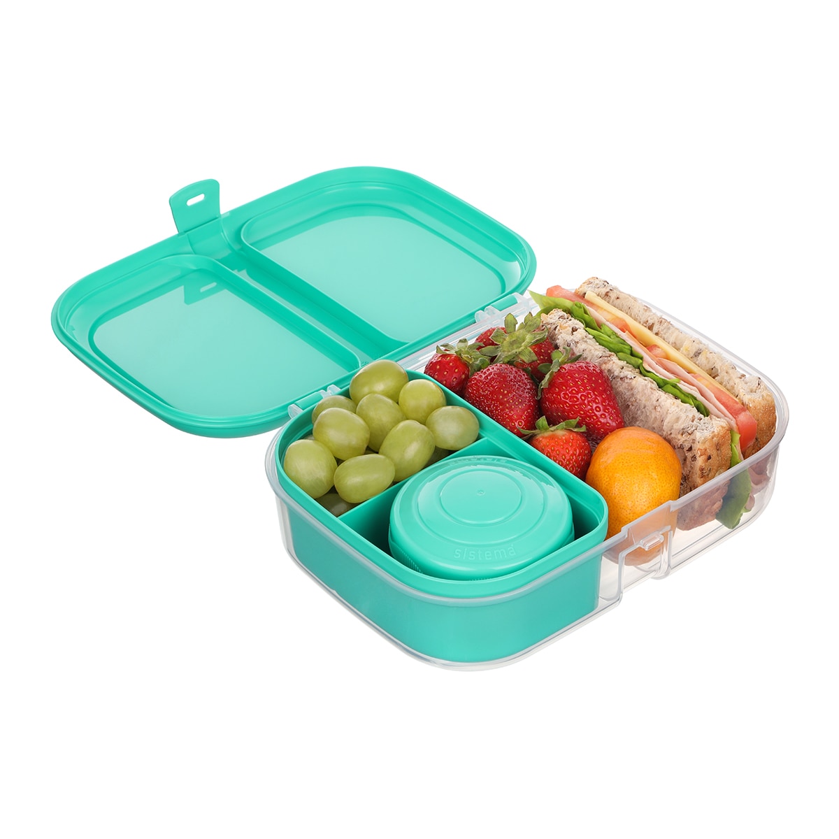 Recipiente Hermético Retangular com Compartimento Extraível To Go Verde-5
