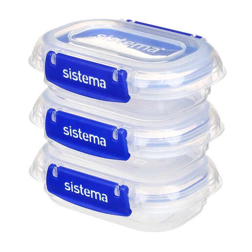 Set 3 herméticos rectangulares KLIP IT + Sistema