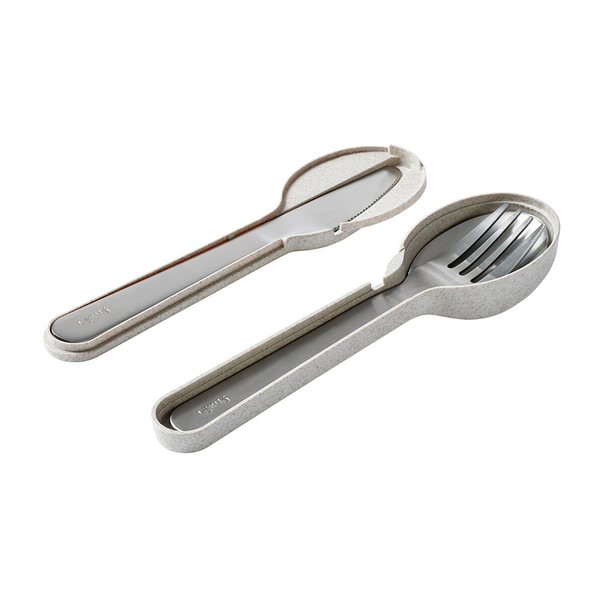 Conjunto de 3 Talheres com Capa To Go Aço-4