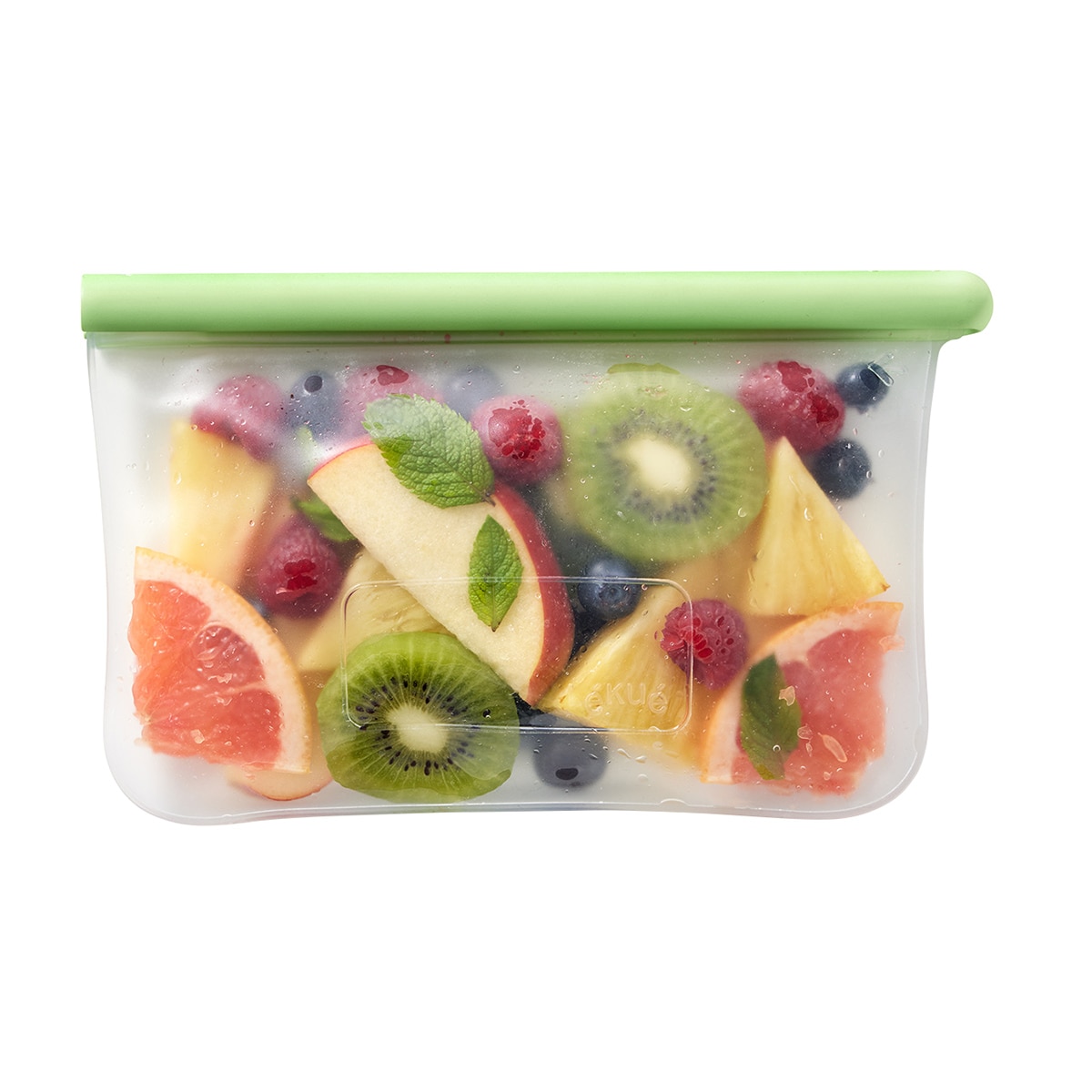 Bolsa reutilizable plana de silicona Reduce & Reuse Lékué - Transparente Mediano Transparente-3