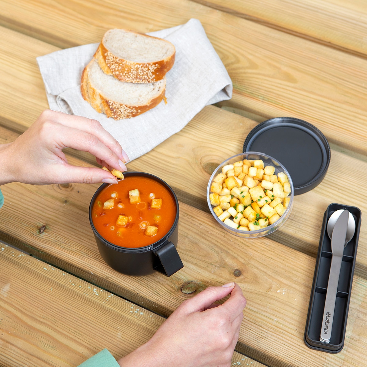 Taza para sopa Make & Take Brabantia - Gris marengo Gris marengo-5