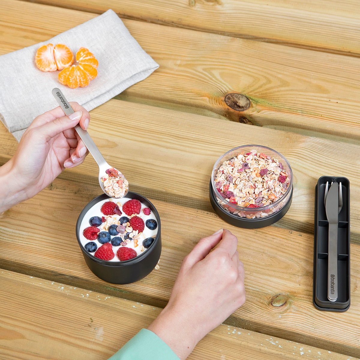 Yogurtera hermética Make & Take Brabantia - Gris oscuro Gris oscuro-6