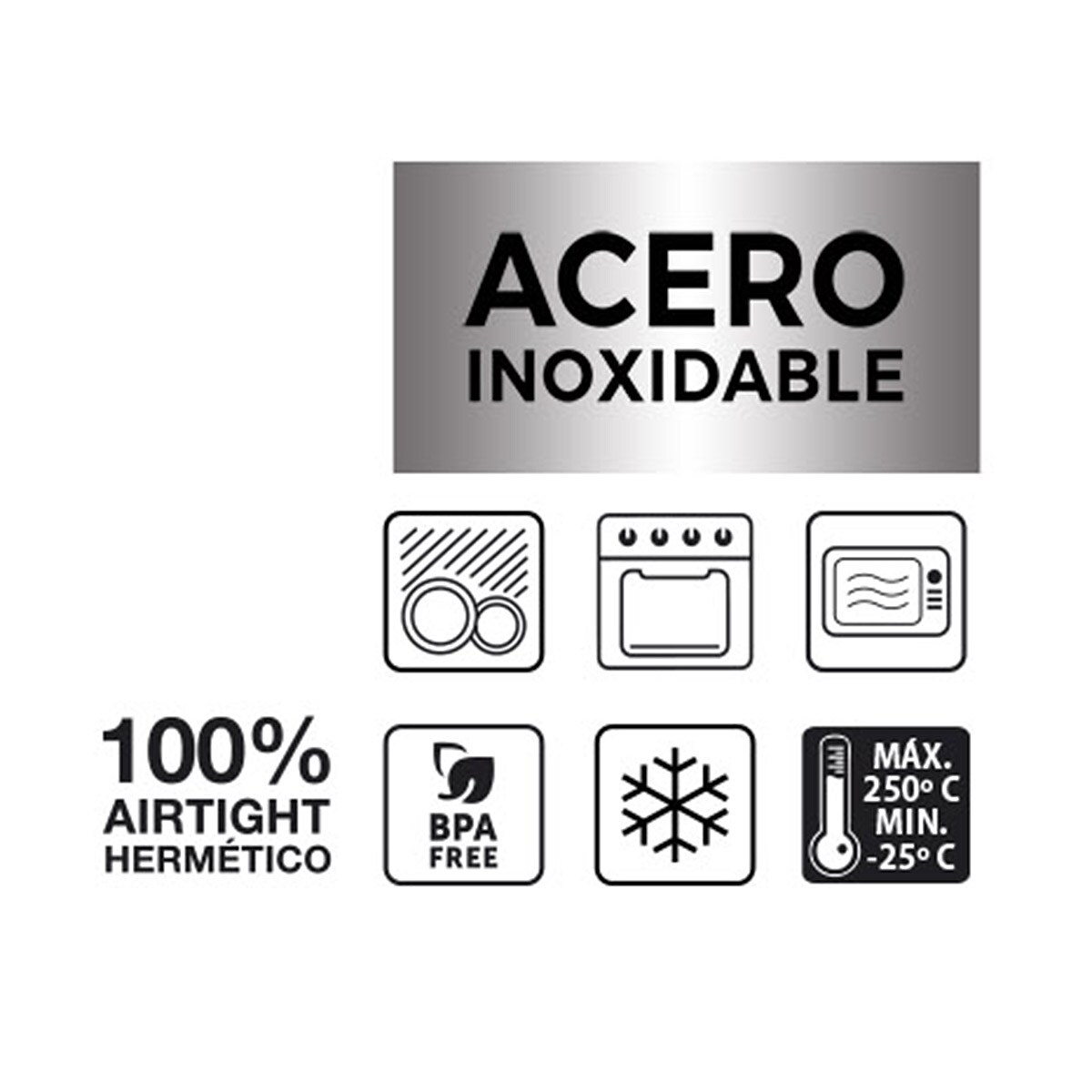 Hermético de acero inoxidable Santa Clara Gris-3