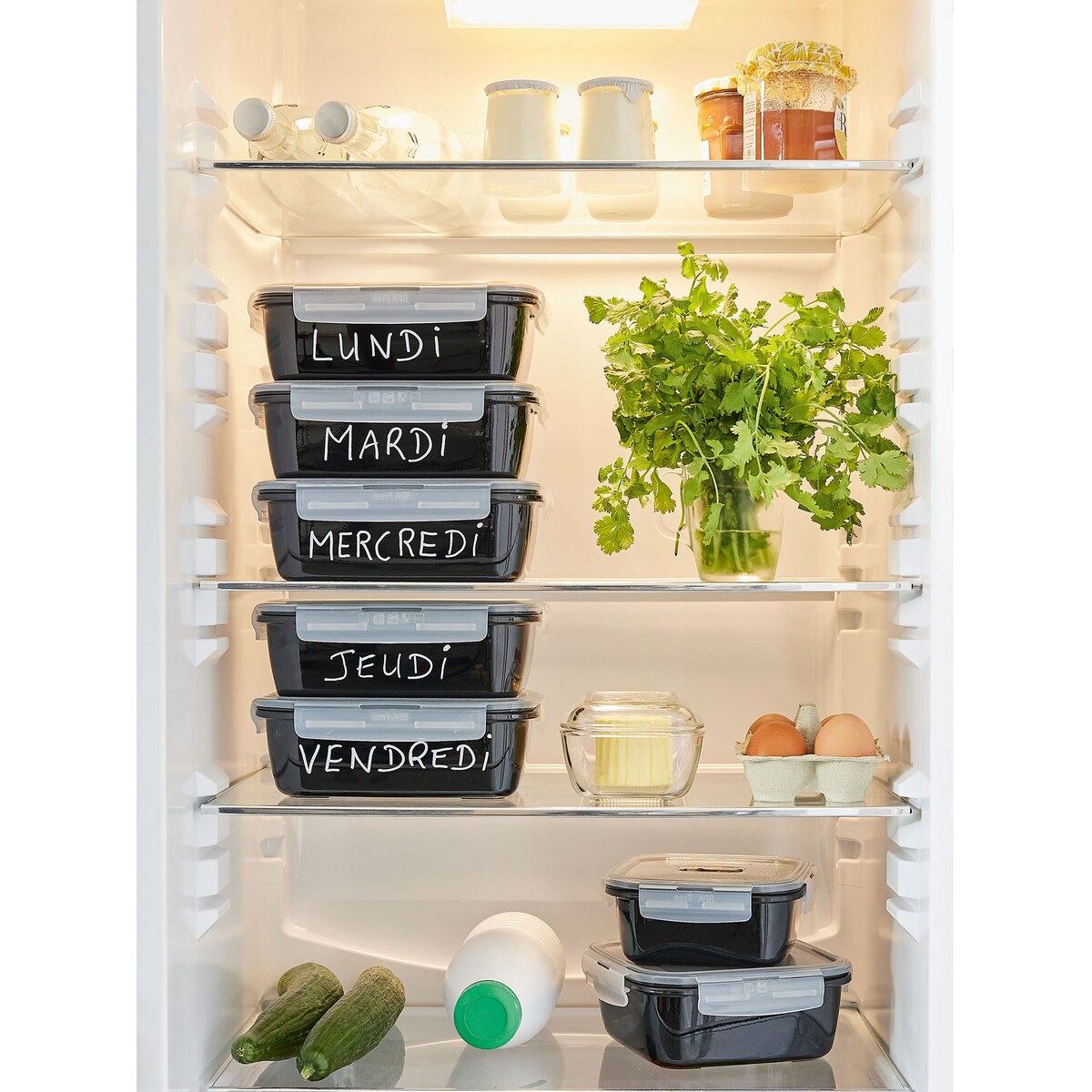 Hermético cuadrado Pure Box Luminarc Negro-3