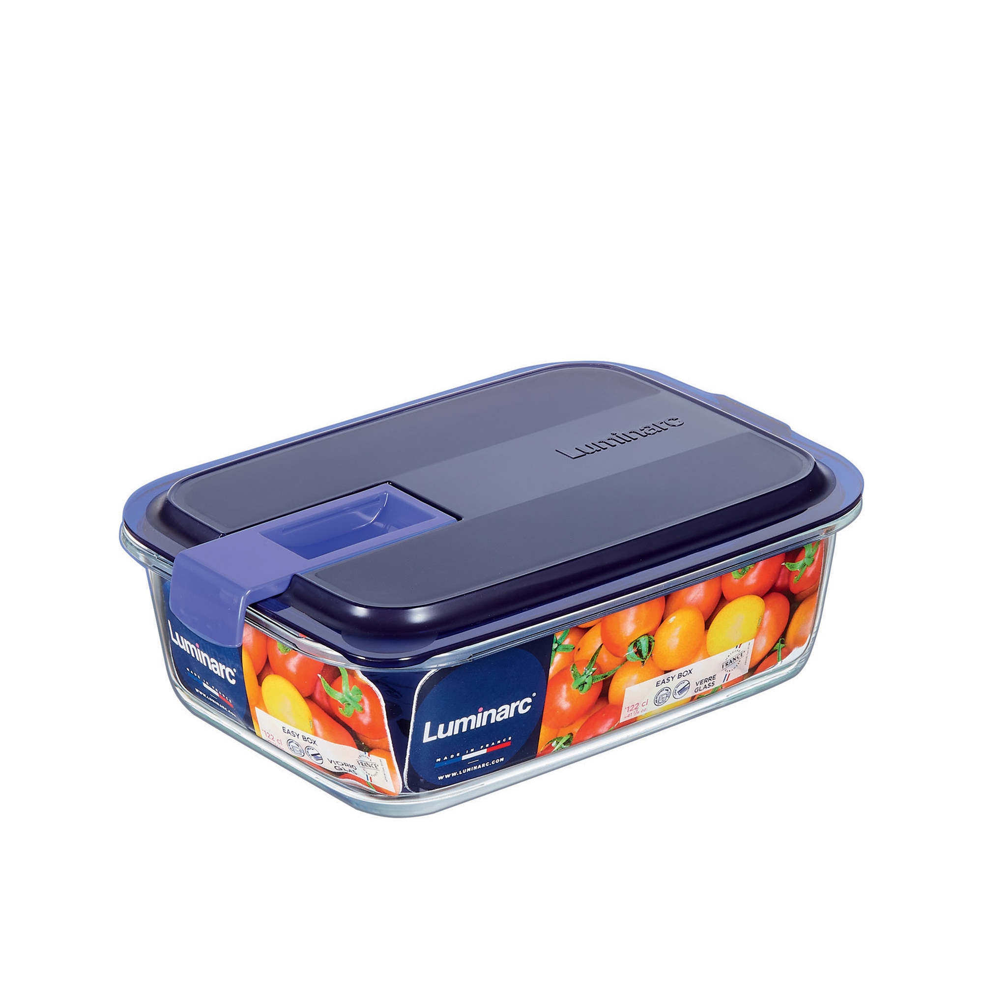 Hermético rectangular Easy Box Luminarc Azul-4