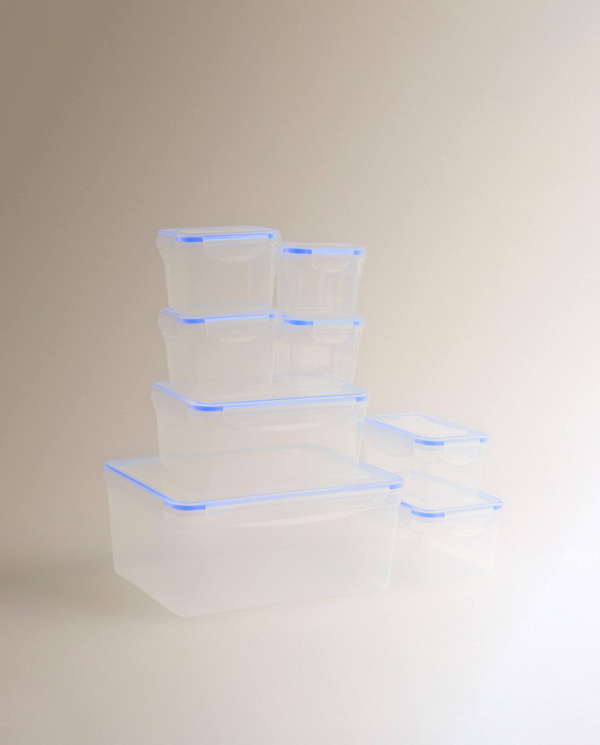 Conjunto de 8 recipientes herméticos Transparente-1