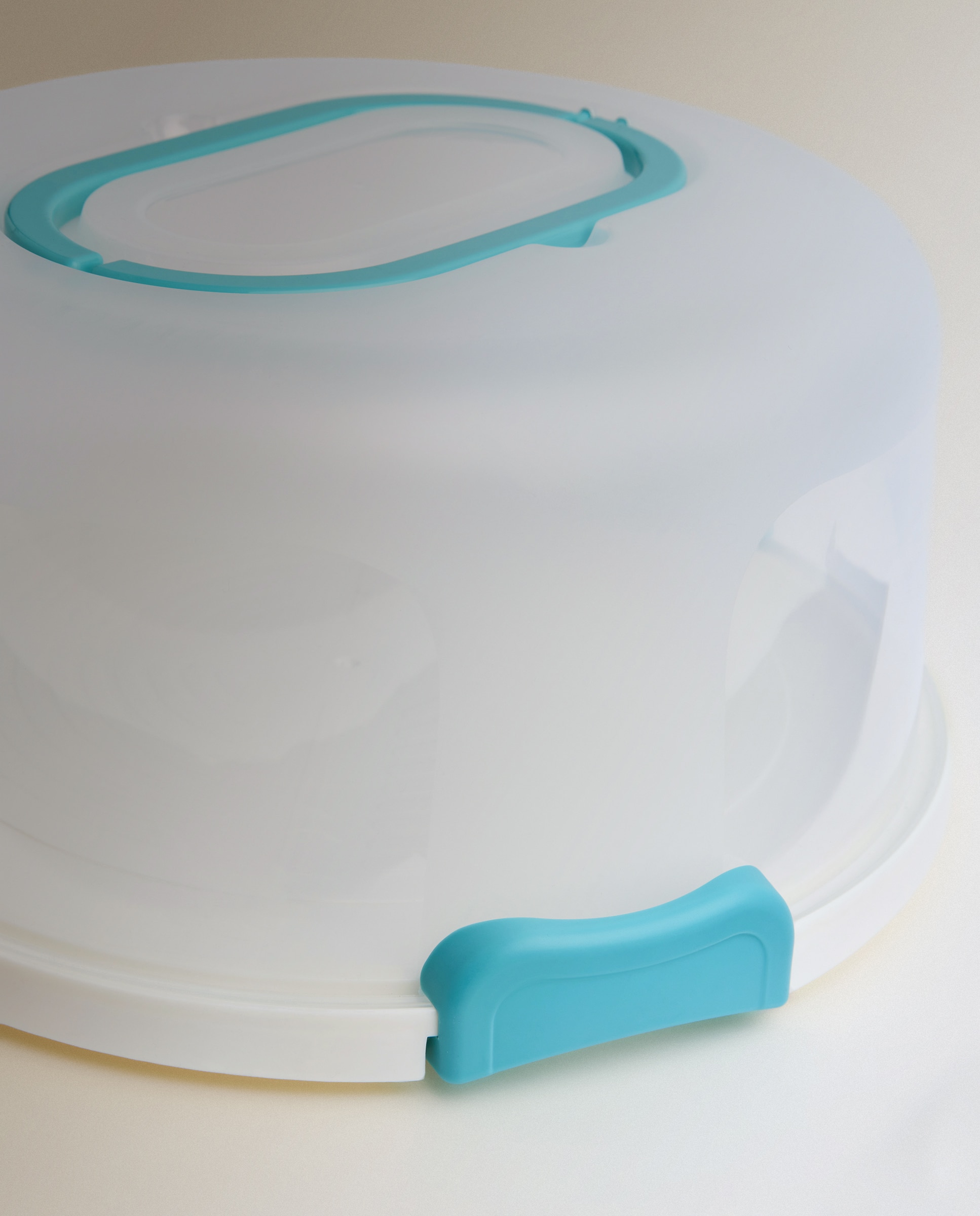 Porta-Bolos Redondo de Plástico Azul-2