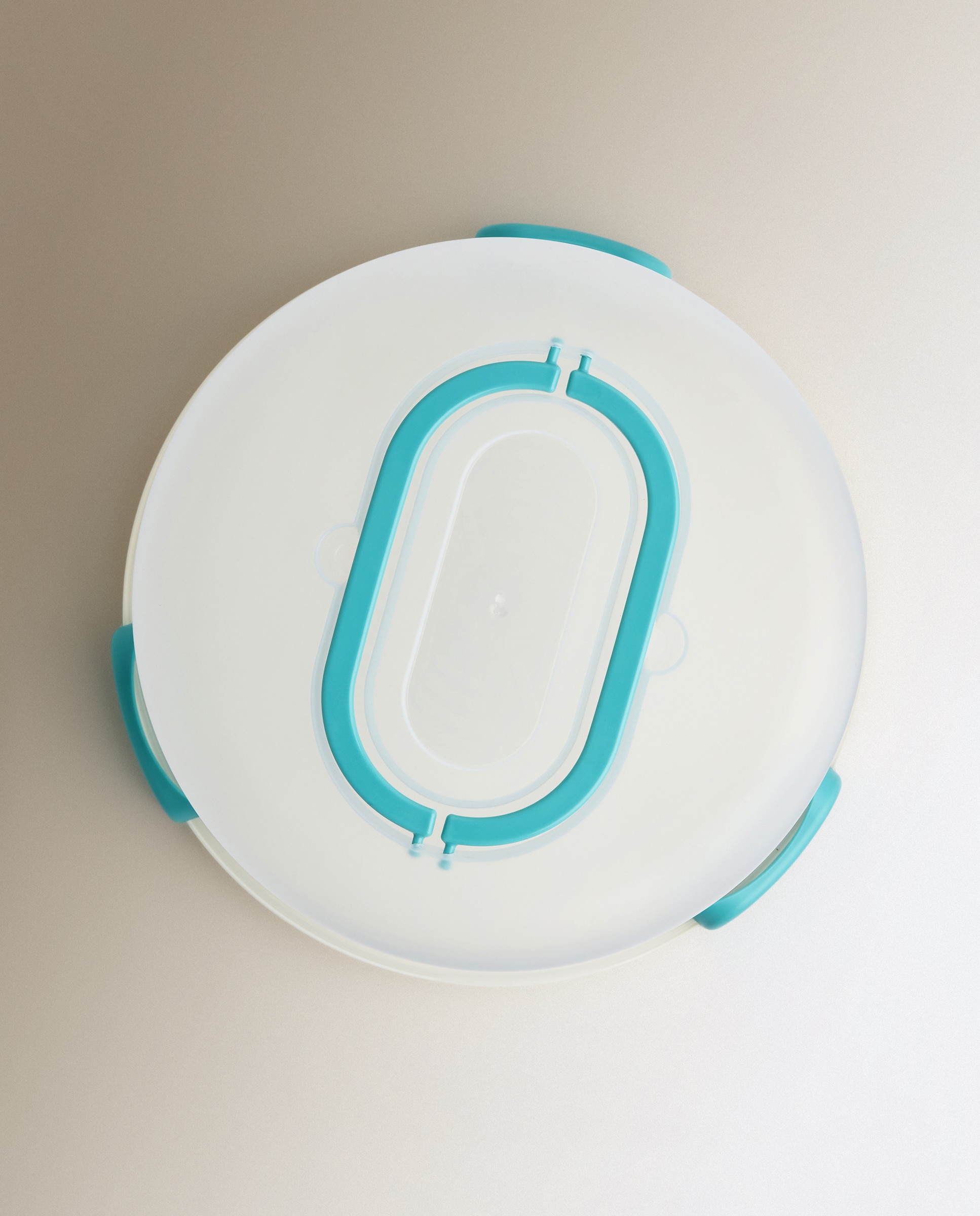 Porta-Bolos Redondo de Plástico Azul-3