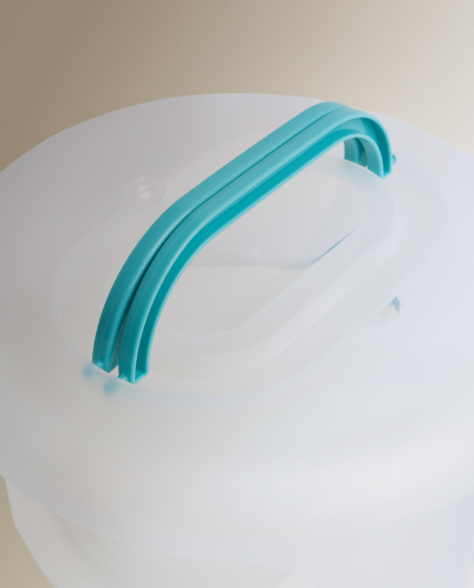 Porta-Bolos Redondo de Plástico Azul-4