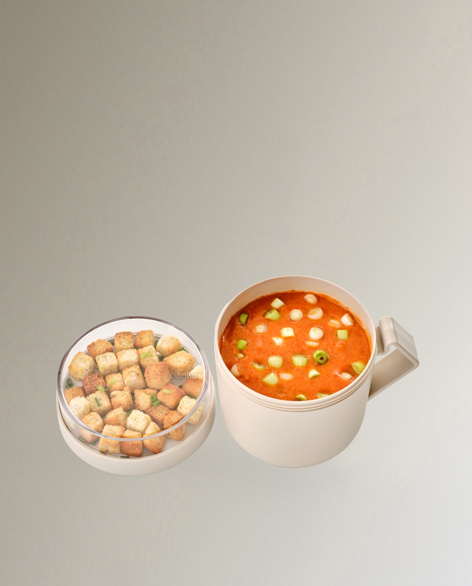Caneca Hermética para Sopa 0,6 L Make & Take Bege-4