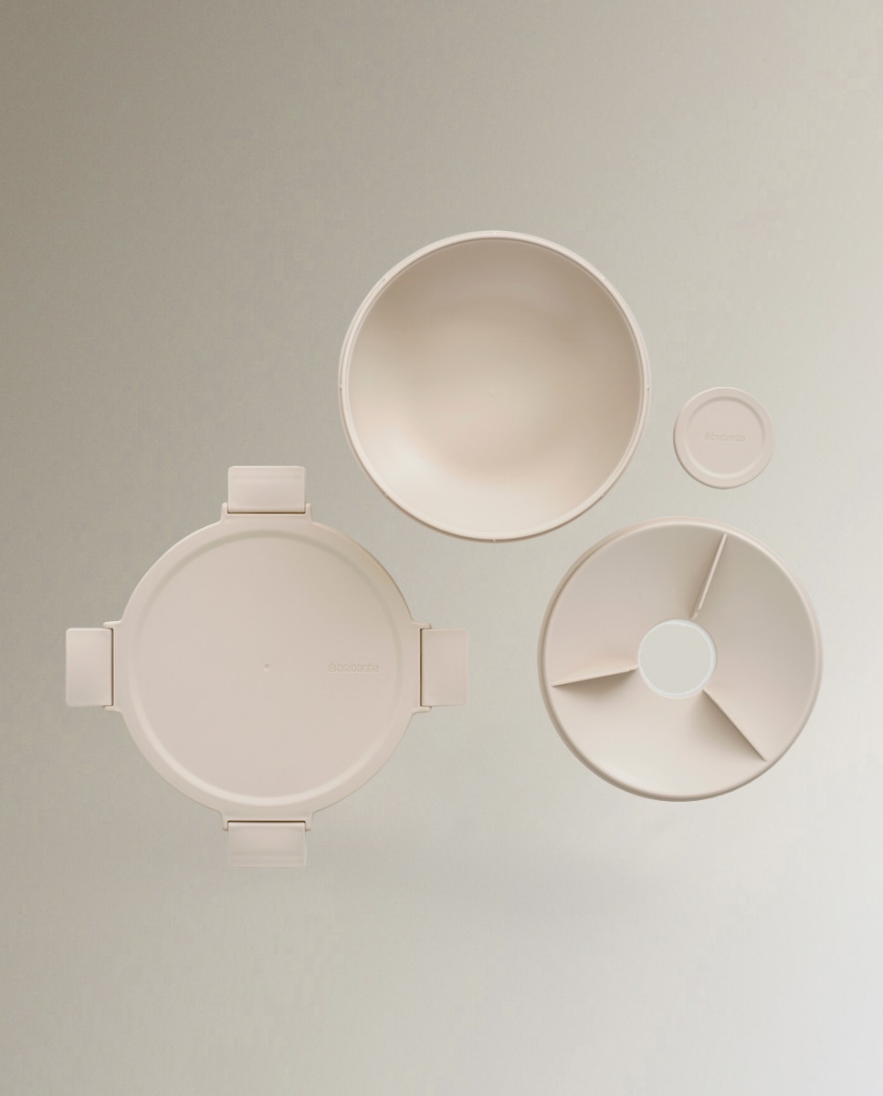 Bol hermético para ensalada 1,3L Make & Take Brabantia - Beige Beige-3