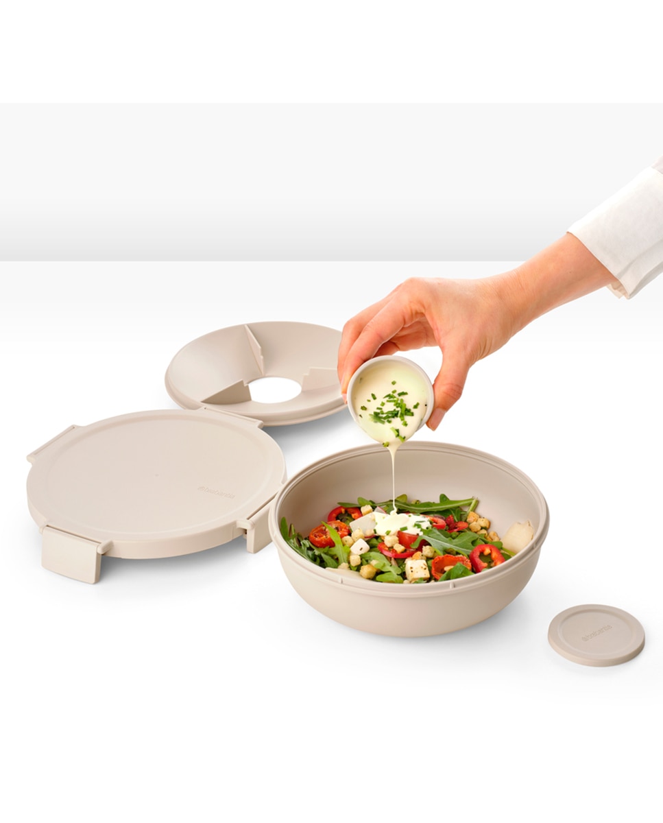Bol hermético para ensalada 1,3L Make & Take Brabantia - Beige Beige-6