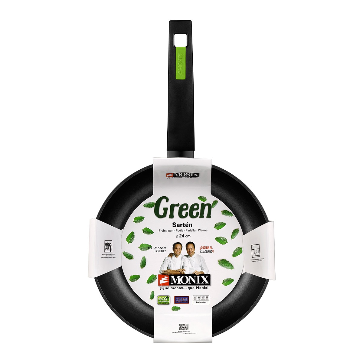 Sartén de aluminio forjado Green Monix Negro-2